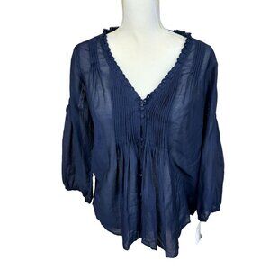 Joie Renny blouse, size M, pleated, buttons, fairy, feminine, office, whimsygoth